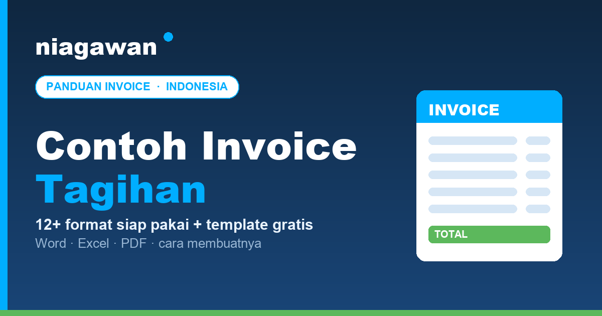 Contoh invoice tagihan — 12+ format siap pakai + template gratis