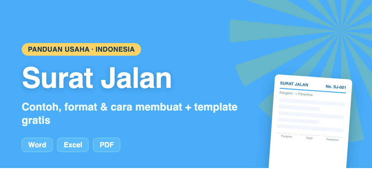 Surat jalan: contoh, format & cara membuat + template gratis