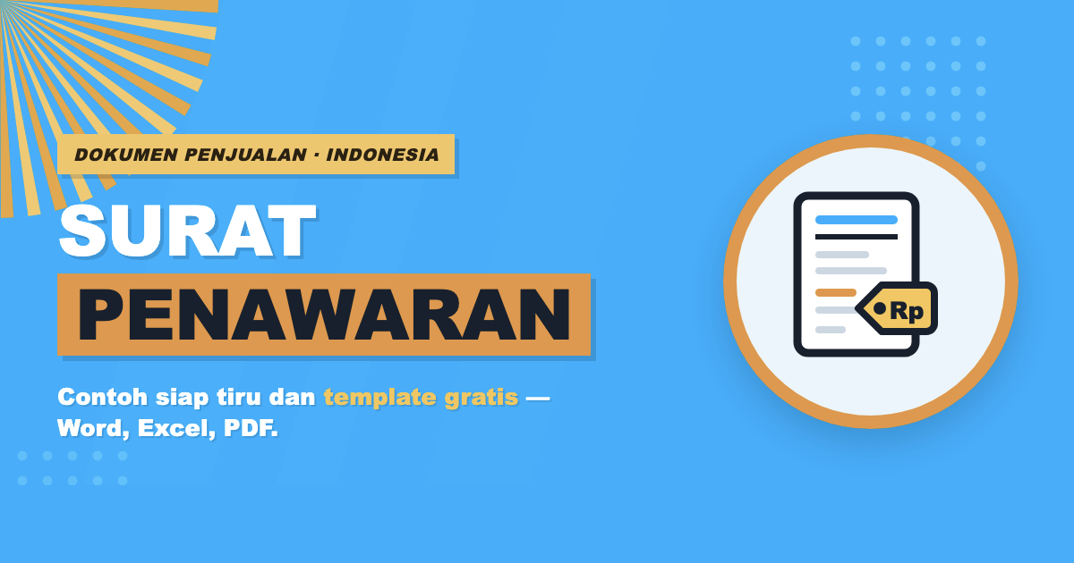 Contoh surat penawaran harga (quotation) dan template gratis Word, Excel, PDF
