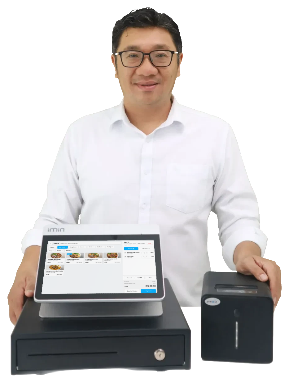 Niagawan POS pada terminal iMin di kafe