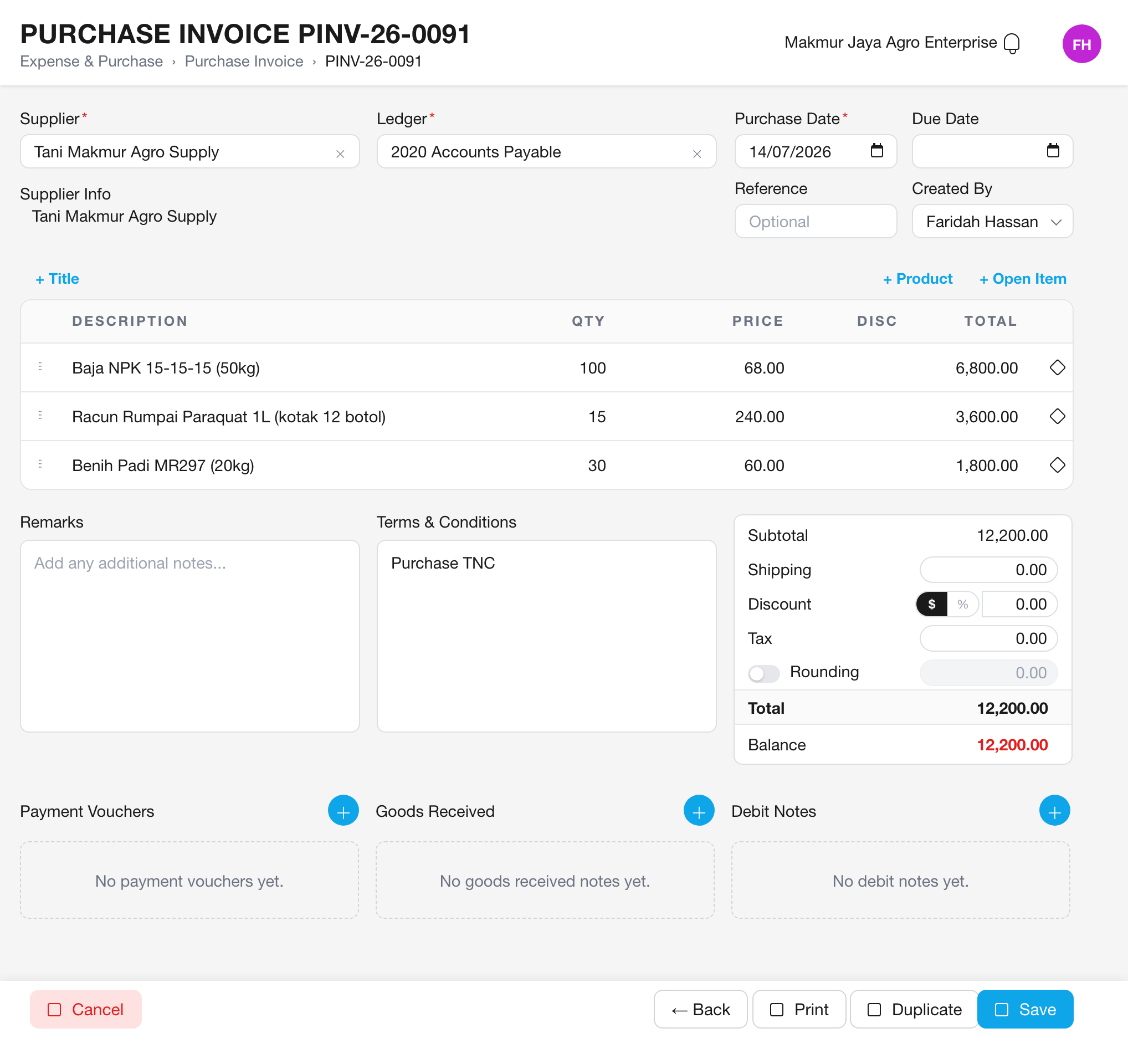 Beli dari peraih kecil tanpa invois sendiri? Rekod tetap jalan