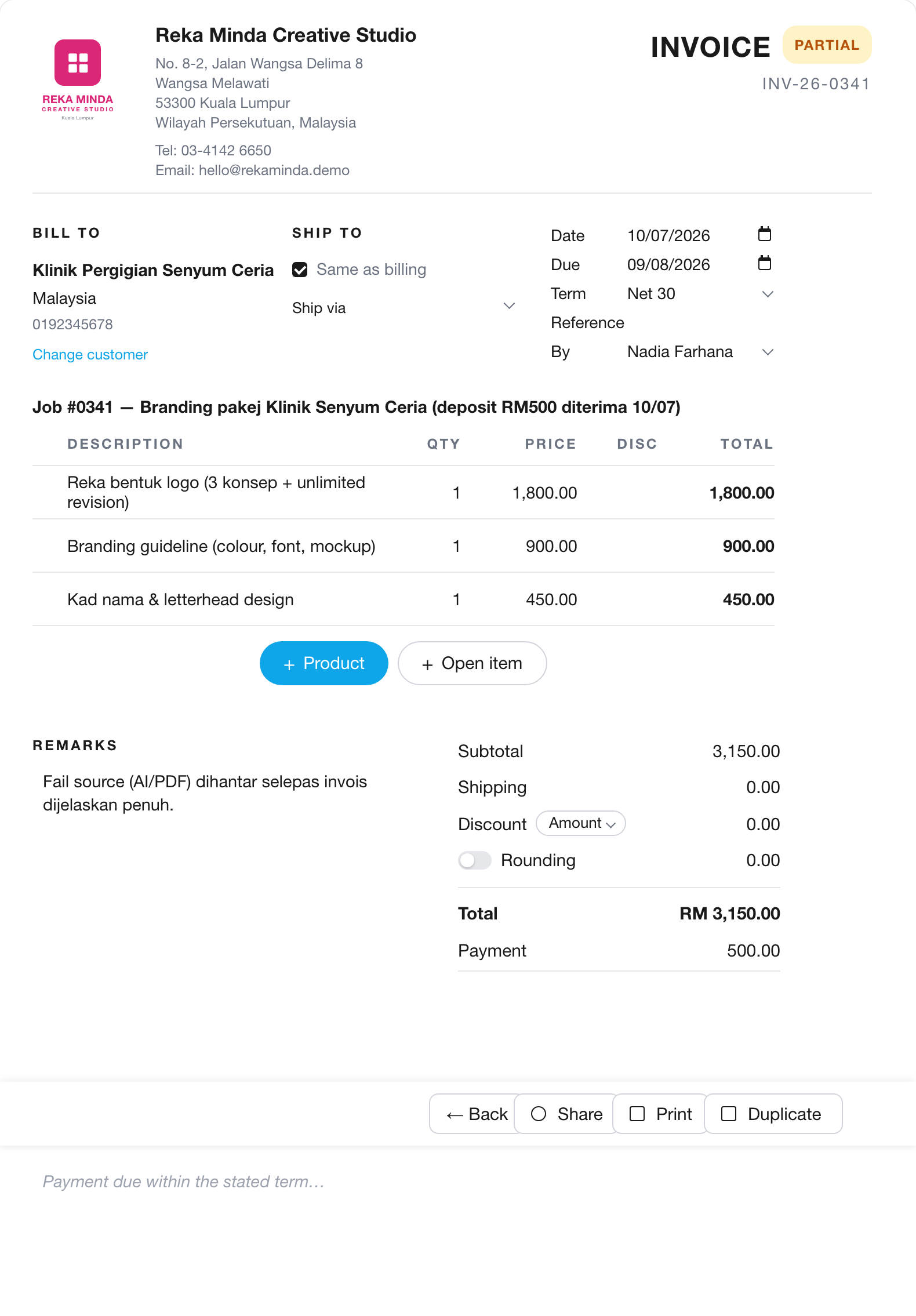 Retainers bill themselves, same date, every month