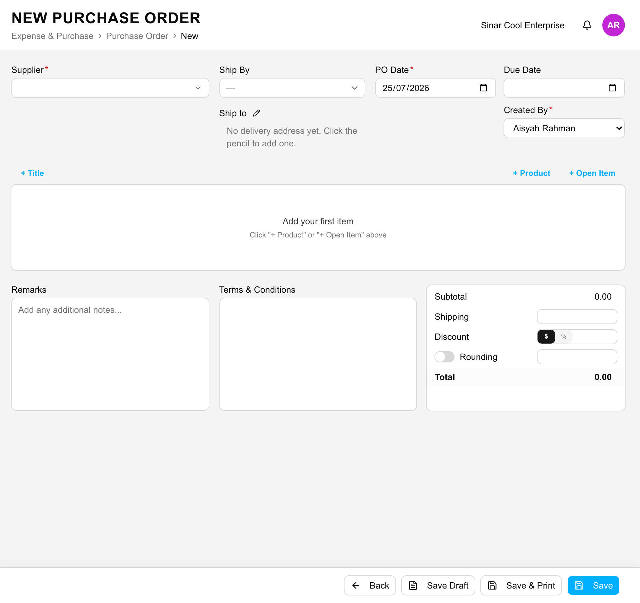 Purchase Order