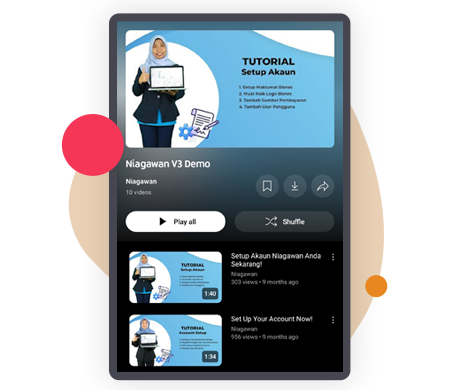 Panduan lengkap dan tutorial Niagawan tersedia melalui YouTube untuk kemudahan pengguna