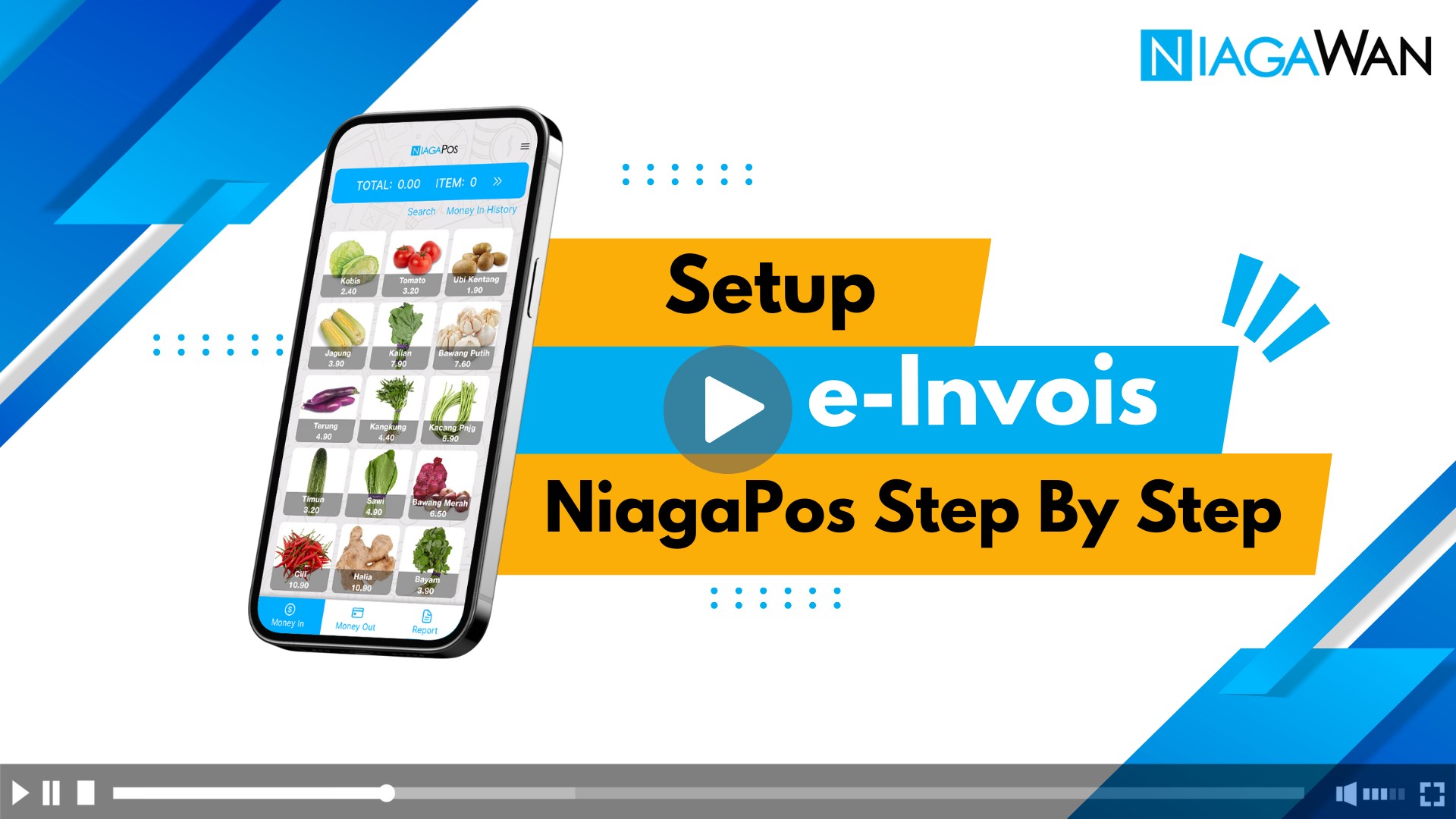 Video panduan langkah demi langkah untuk setup e-invois di NiagaPos dengan mudah